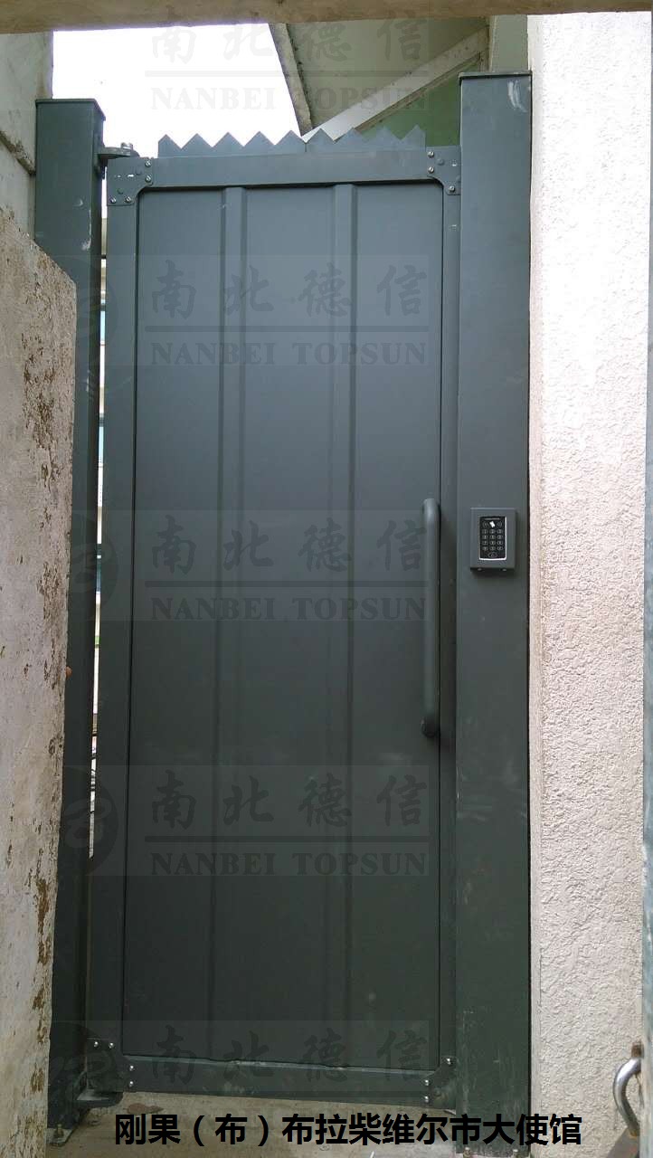 剛果大使館小門智能安全伸縮平移門工程案例 - 中出網(wǎng)-智能出入口門戶