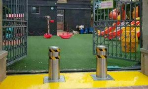 幼兒園門(mén)口升降柱案例