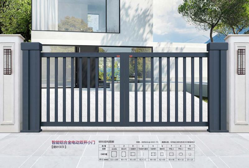 智能鋁合金電動(dòng)雙開(kāi)小門(mén) SK-01G